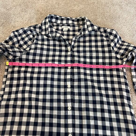 J Crew Women's Longsleeve Gingham Flannel‎ Button Down Size XS - Picture 8 of 8